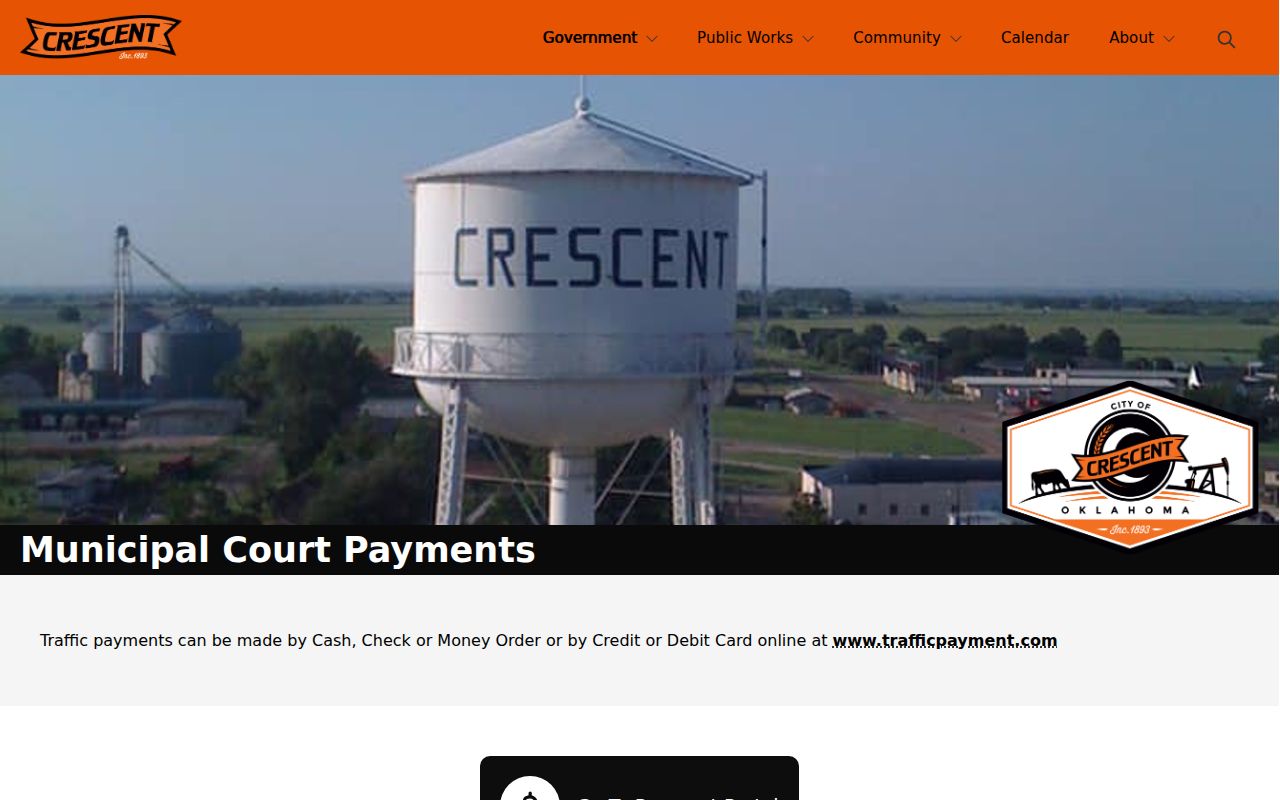 Logan County municipal court warrant records Crescent payment methods