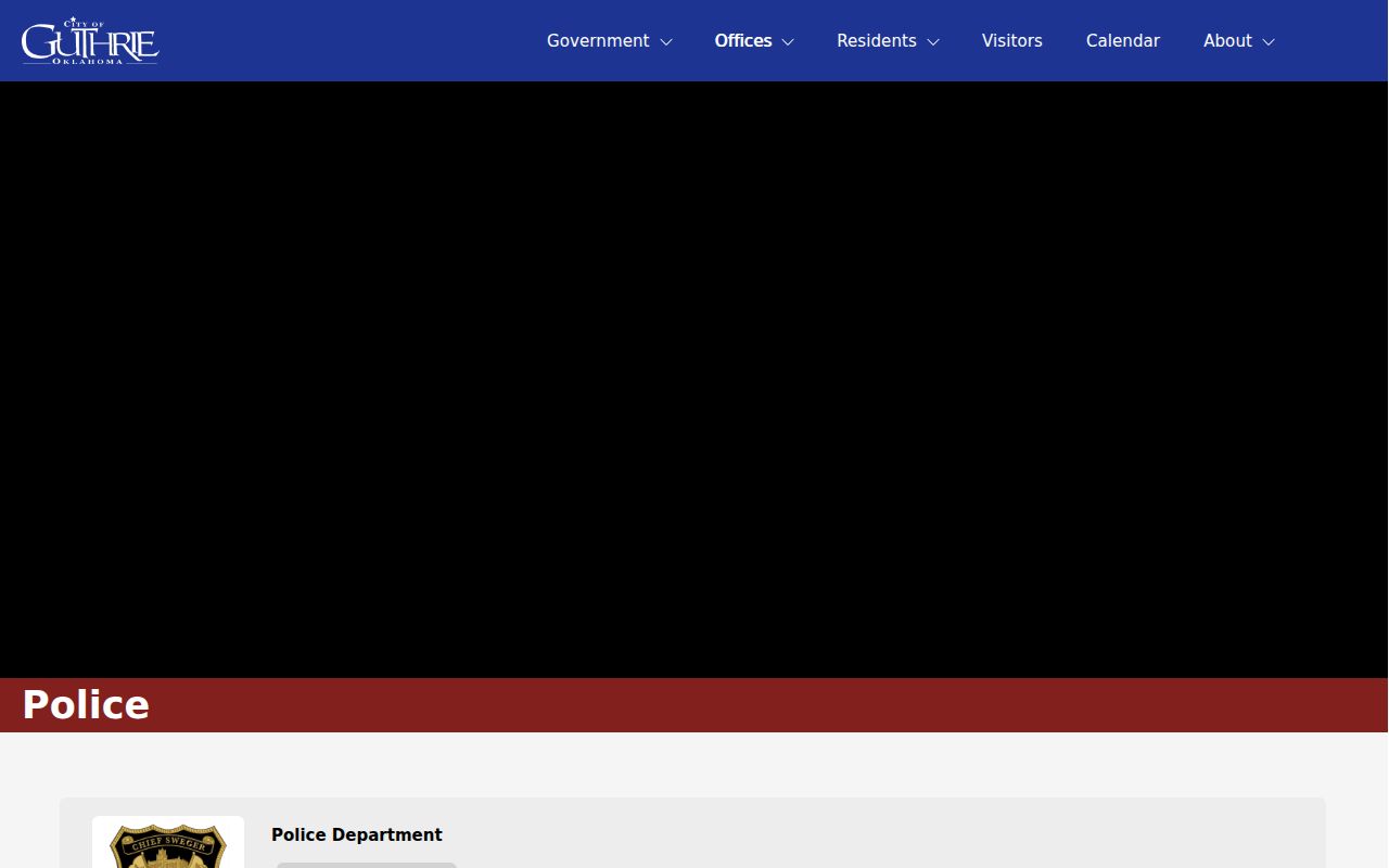 Guthrie warrant records police divisions and city contact