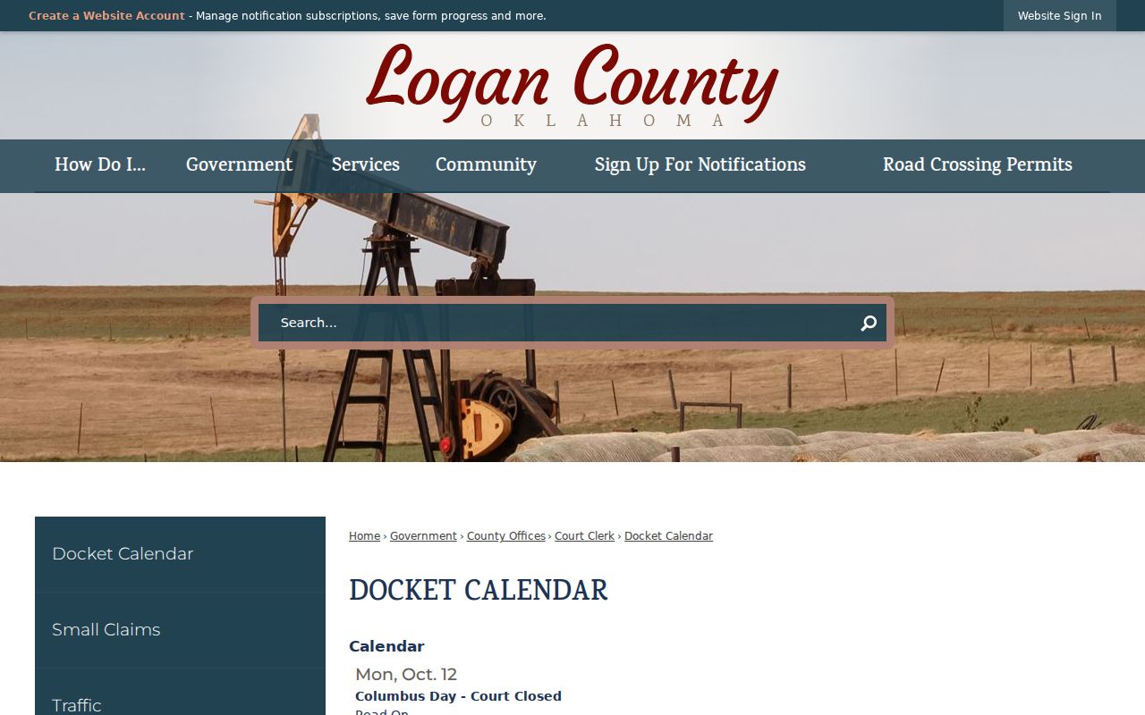 Logan County bench warrant records arraignment and felony docket calendar